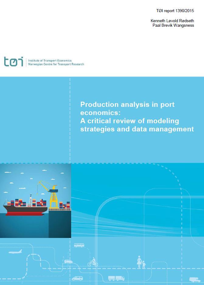 Hva gjøres i litteraturen? Rødseth og Wangsness (2015) fant at litteraturen domineres av to typer studier: Containerstudier: Antallet av ulike typer utstyr som inputs (Kraner; Reach Stackers osv.