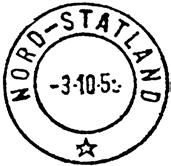 1933 NORD STATLAND Innsendt 25.01.1934 Registrert brukt 12 I 34 HLO Stempel nr.