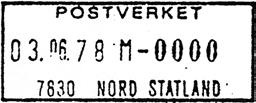 S1 FRIMERKETS DAG 7830 NORD-STATLAND Brukstid 25.09.