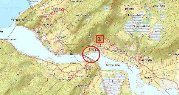 5 BEREGNINGER FOR TØRRFJORDELVA (PUNKT 1) Beregningspunkt 1 ligger ved Tørrfjordelva, vist på figur 5.1. I dag krysser en eksisterende bru Tørrfjordelva som vist på figur 5.