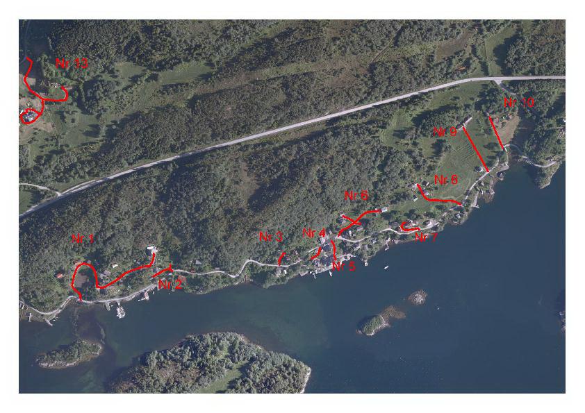 Sted: Hessevik Vei nr Lengde meter Oppfyller krav til kommunal Vei nr Lengde meter Oppfyller krav til