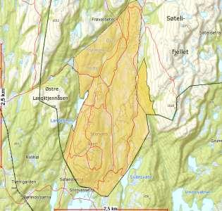 OMRÅDE: Frøvollseterområdet H47- Frøvollseter Gbnr 136/5 Innspill: 78 Dagens formål: LNF Foreslått formål: Fritidsbebyggelse Arealstørrelse: 150-200 daa Moh.