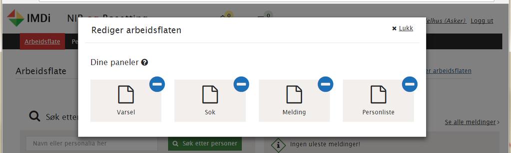 Du vil berre få treff på personar som ikkje bur i eller er søkt ut til kommunen ved å søke på DUF-nummer. Andre søkekriterium for desse personane vil ikkje gi deg treff på søket.