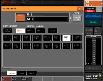 Appendix Output patch Output patching kan også endres til ønsket konfigurasjon. Følgende eksempel viser hvordan man manuelt patcher MIX, STEREO, og MATRIX til utganger på MY-kortene.