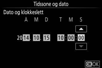 Velg tidssone e r Velg datoformat Velg et