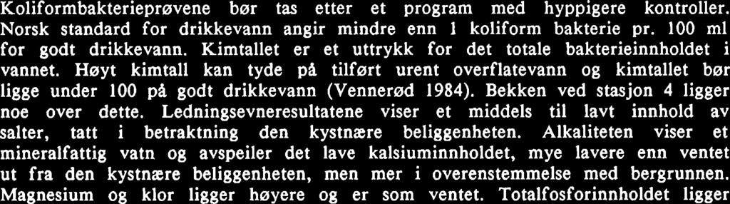 Prøvene ble tatt pi tid, fire prøver B 5 minutter i vatnet og 2 stk. prøver pi 1 minutt fra innløpsbekker (fig. 1). Zooplankton, stein-, døgn- og varfluer er artsbestemt.