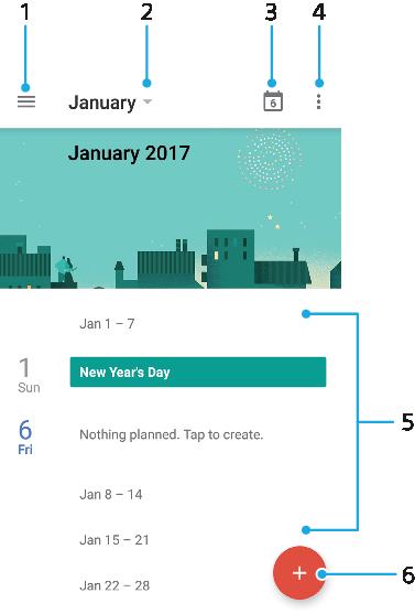 Klokke og Kalender Kalender Bruk Kalender-appen til å holde oversikt over tidsplanene dine.