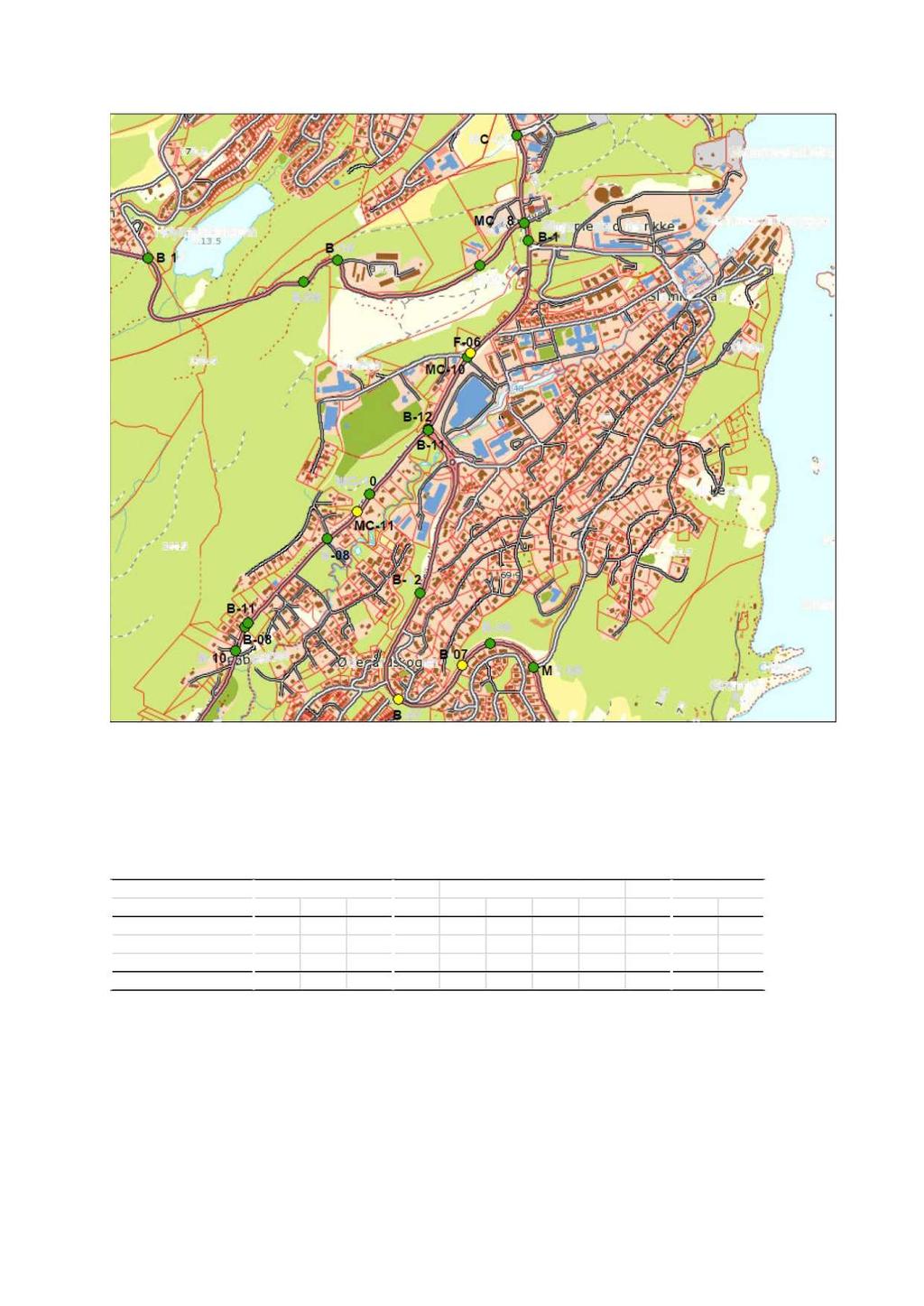 1 8 Figur 1. 13. Trafikkulykker på Slemmestad i perioden 200 6-20 13 ( fra Nasjonal vei databank, NVDB ).