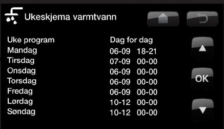 ! Tips: Still gjerne inn Økonomi fra begynnelsen, hvis varmtvannet oppleves som utilstrekkelig, øker du til normal, osv. Komfort Stort varmtvannsbehov.