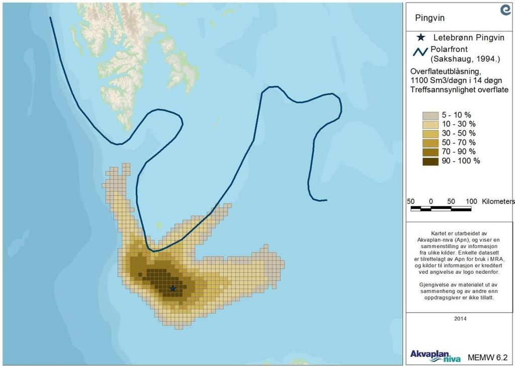 Korteste drivtid til en rute ved polarfronten i noen enkeltsimulering (av 106000 simuleringer) er 6 timer, mens gjennomsnittlig drivtid er 49 døgn.