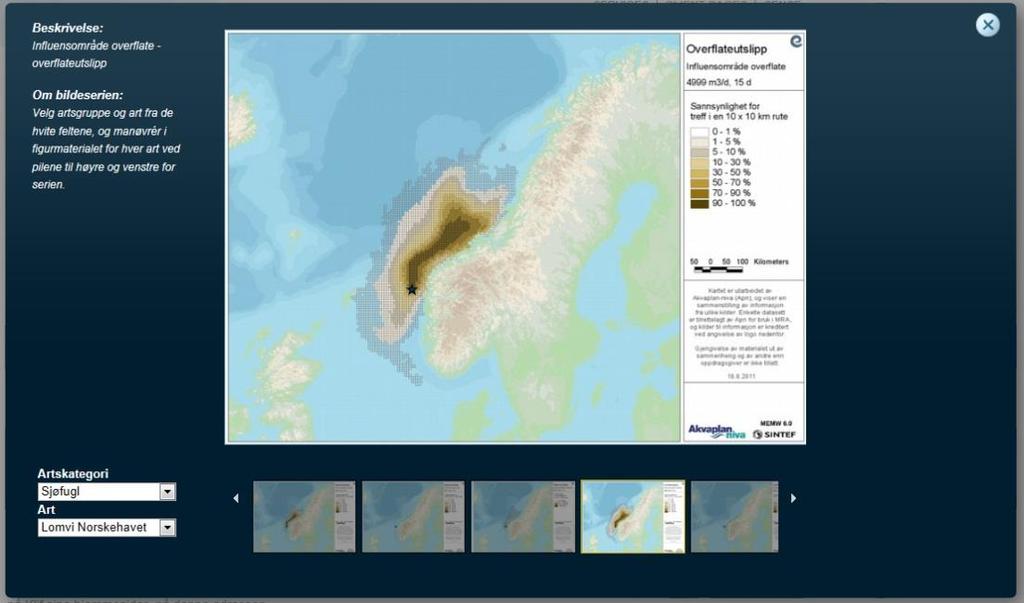 14.1.3 Utbredelseskart For hvert datasett vises utbredelseskart for arten for en eller flere relevante måneder for aktiviteten.