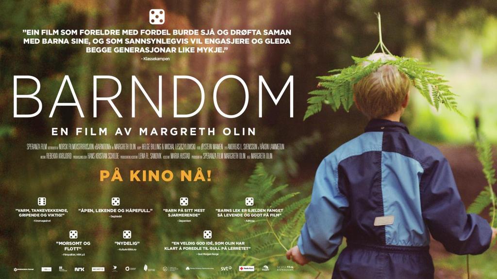 ONSDAG 20. SEPTEMBER KINOKVELD Filmen «Barndom» vises på kinoen i Ramsund. Dette er en dokumentarfilm hvor vi får følge 1-7 åringene i Aurora barnehage på Nesodden gjennom ett helt år.