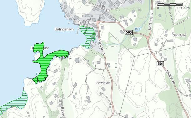 Figur 18: løtbunnsområdet sør/sørøst for akkeskjær.