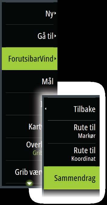 Velg Avreisevalg for å spesifisere mellomrommet mellom avreisene (1 time, 3 timer, 6 timer, 12 timer eller 24 timer) for værvarselmodellen (GFS/CMS eller PWC/PWG) du vil at ForutsigbarVind skal bruke.