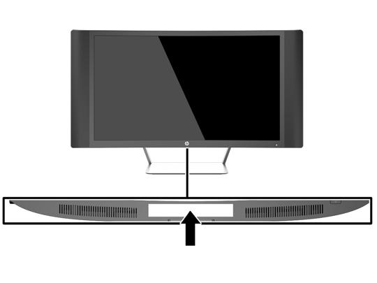 MERK: Du kan deaktivere strømlampen på skjermmenyen. Trykk på Meny-knappen på høyre side av skjermen, og velg deretter Power Control (Strømkontroll) > Power LED (Av/på-lampe) > Off (Av).