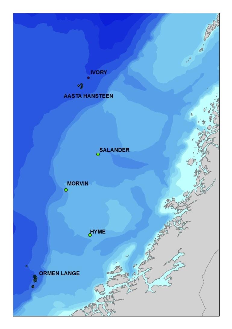 Undersøkelsen var en del av et større tokt som omfattet flere felt/brønner i Norskehavet. Programmet for dypvannsundersøkelsen i 2015 omfattet følgende, se Figur 1.