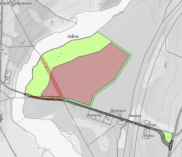 Krav til sikringsgjerde. 7 Uttak ca 800.000 m3 (oppstartsvarsel) Ingen KU. Eksisterende kommuneplan LNF område m/spredt fritidsbebyggelse Treskeia GID 150/24 og 150/7 NGU id 1640.