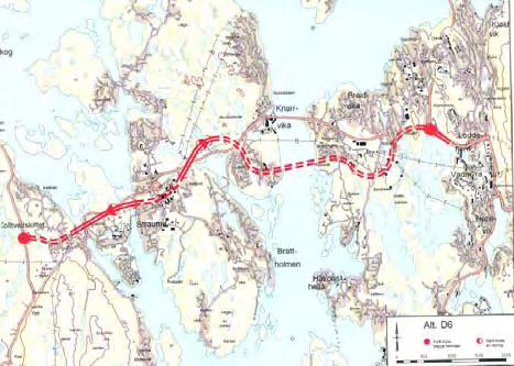 risiko, tryggleik og sårbarhet. Sundet mellom Sotra og Bergen er ca 80 100 m djupt, og 500 600 m breitt.