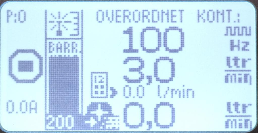 Flowmasteren regner selv ut hvor lang tid det vil ta å dosere ønsket mengde. Trykk set, vri for å stille ønsket mengde væske, set for å bekrefte.