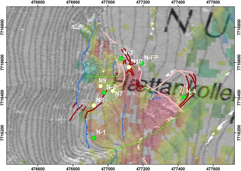 Figur 8: Kart over Nordre Nordnesfjellet som viseren