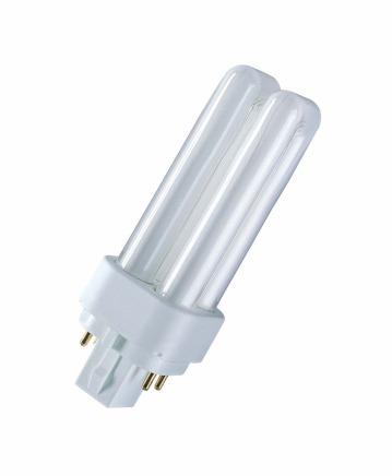 DULUX D/E 18 W/827 OSRAM DULUX D/E CFLni, 2 rør, med 4-pin sokkel for ECG drift Bruksområder Kontorer, offentlige bygninger Butikker Supermarkeder og varemagasiner