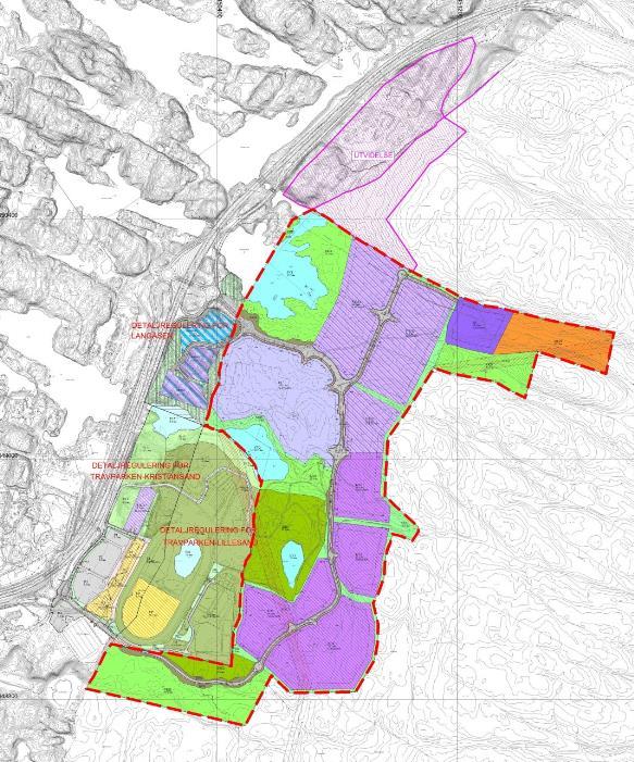 3 Kollektivtransport Hele Sørlandsparken Øst og Langåsen Felt N1 er under utvikling og utbygging og Obs-Bygg er en del av en større utbyggingsplan for hele området.