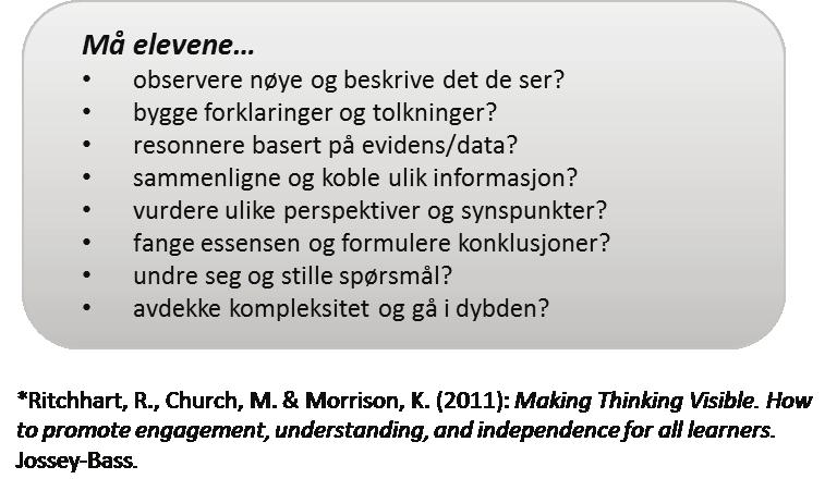 5. Velg aktiviteter som setter elevene i stand til å løse oppdraget Når oppdraget er formulert og læreren har spesifisert hvilke kunnskaper og ferdigheter elevene trenger for å løse oppdraget, kan