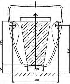 Montering toalett - veggmodell Konsoll for oppheng fås kjøpt som ekstrautstyr fra Jets.