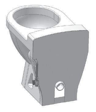 Tilkobling av vann til toalett Tilkobling med trykkvann (CFD ventil) Vanntilførselen føres frem til baksiden av veggen der toalettet er festet, og kobles til