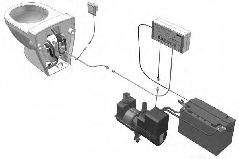 12V modell uten innlagt vann (Ventiltype LFD - Local Flushing Device)