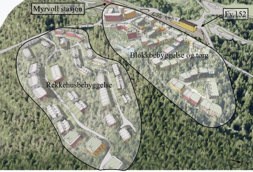 Oppegård kommune (2011) ønsker å fullføre Kolbotnringen, rødstiplet linje i figur 30, for å redusere trafikken i Kolbotn sentrum. Det gjenstår omlegging av fylkesvei 152 i to tunneler.