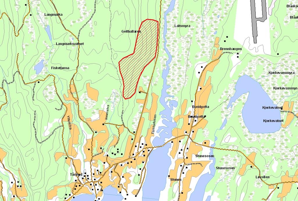 Prioritert viltområde 6 Geithallaren Verdisetting A svært viktig viltområde Høyde over havet (m) 10-110 UTM (WGS84) 33W WR 673 966 Denne lokaliteten består av frodig løvskog som stedvis er dominert