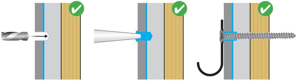 Please note: When drilling into the wall/floor, please insure that you do not damage the damp proof course.