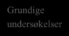 Grundige undersøkelser TILTAK