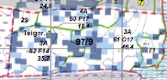 7. Vedlegg Behandlingsforslag for tynningsskog (hogstklasse 3 og 4) Basert på laserdata er det mulig å levere en analyse av hvilke bestand og hvor i bestandet det er behov for tynning.