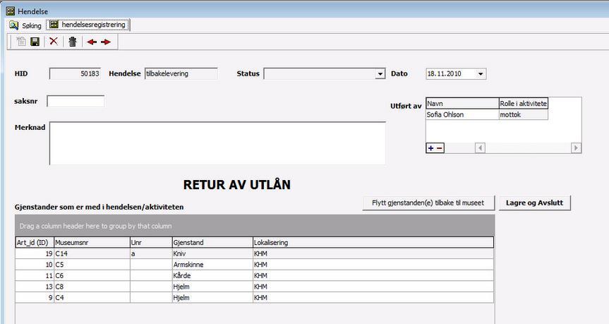 4. 5. 6. Fyll ut felter og fjern eventuelt gjenstander som ikke skal fornyes eller returneres.