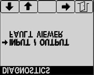 Diagnostikksskjerm For å åpne skjermen Diagnostikk trykker du på knappen 2 på hovedmenyskjermen (Figur 6) til du når Diagnostikk, og deretter trykker du på knappen 4 for å velge Diagnostikk.