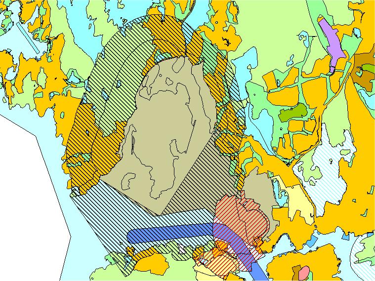 Sikringssoner Militær virksomhet M1 og M2 rundt Haakonsvern,,