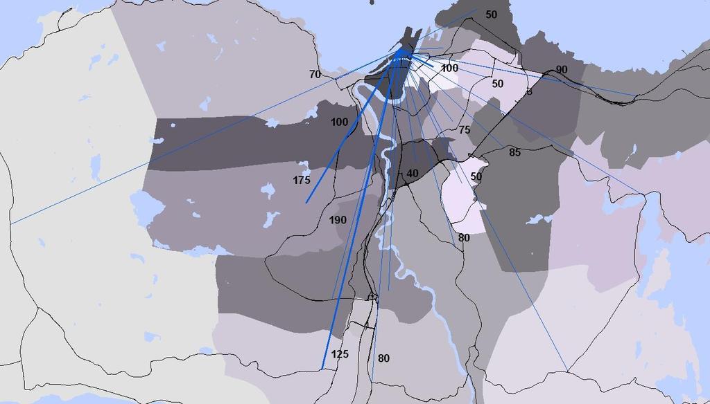 Rapport v 11 20 Figur 9: Antall personer med arbeidsplass på Brattøra fra ulike bydeler i Trondheim kommune.