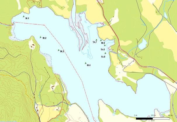 1.1 Sedimentundersøkelser 1. Metoder og materiale Ut fra dybdekart og kart over planlagte rotraseer ble det valgt ut 5 lokaliteter for prøvetaking (Figur 2).