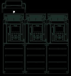 ) Mounting Type B: Side by Side IP20, Only possible