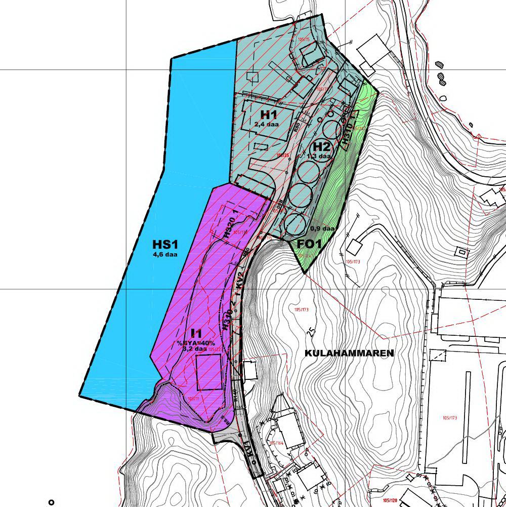 Plankart med tilhøyrande føresegner og planhefte, frå tiltakshaver Kvalheim & Com.