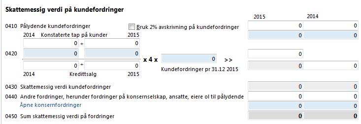 Innkjøpte varer for videresalg Opplysningene for innkjøpte varer for videresalg hentes automatisk fra kontoplanen (referanse på konto).