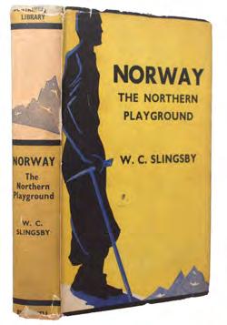 99) SLINGSBY, W. C.: Norway. The northern playground. (2. utgave). Edited by Eleanor Slingsby. With a biographical notice by Geoffrey Winthrop. 1941. Oxford. 8vo. Frontportrett, XXVII, 227 sider.