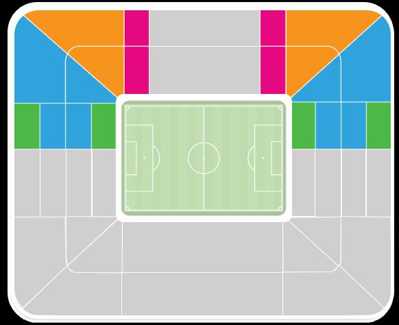 Categoria 1: 450 EUR Categoria a 2-a: 290 EUR Categoria a 3-a: 140 EUR Categoria a 4-a: 50 EUR 7. În ce sectoare ale stadionului se află diferitele categorii de bilete?