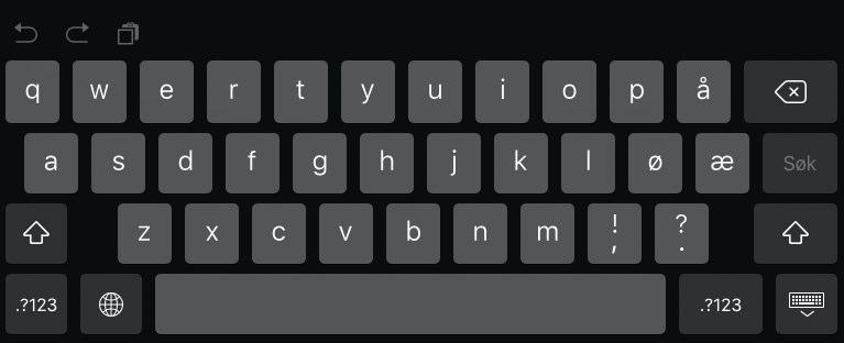 2.5 Tastaturet Tastaturet vises alltid med de tegnene som er tillatt i den funksjonen du er i.