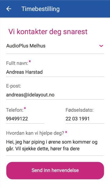 Det er derfor i appen lagt inn info om både private og offentlige høresentraler og audiografklinikker som finnes i Norge, hvorpå bruker