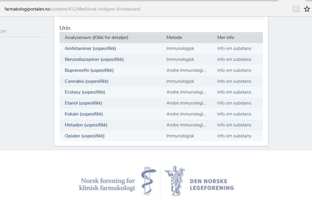 Screeninganalyse: En analyse som brukes til å skille negative prøver fra mulig positive prøver.