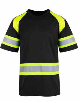SIGTUNA 4690 Pro-Dry behandlet unisex t-shirt med kontrastfelt i fluoriserende farge.