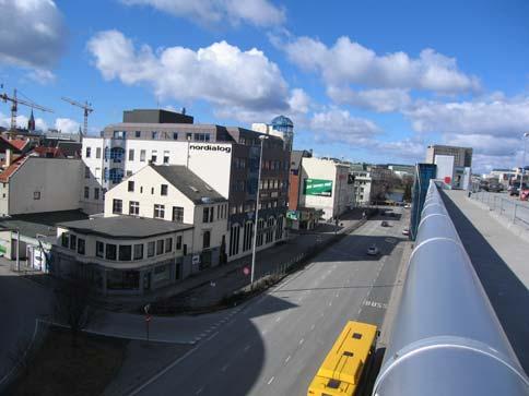Bystasjonen/Fjøsangerveien mot nordvest.